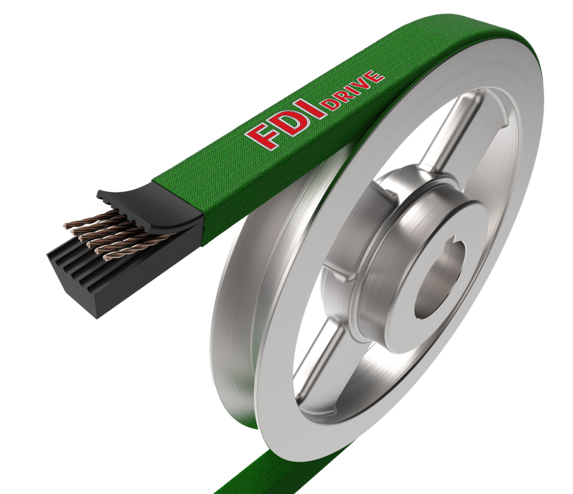 HQ Series V-Belt, 5/8" x 114", Covered belt.