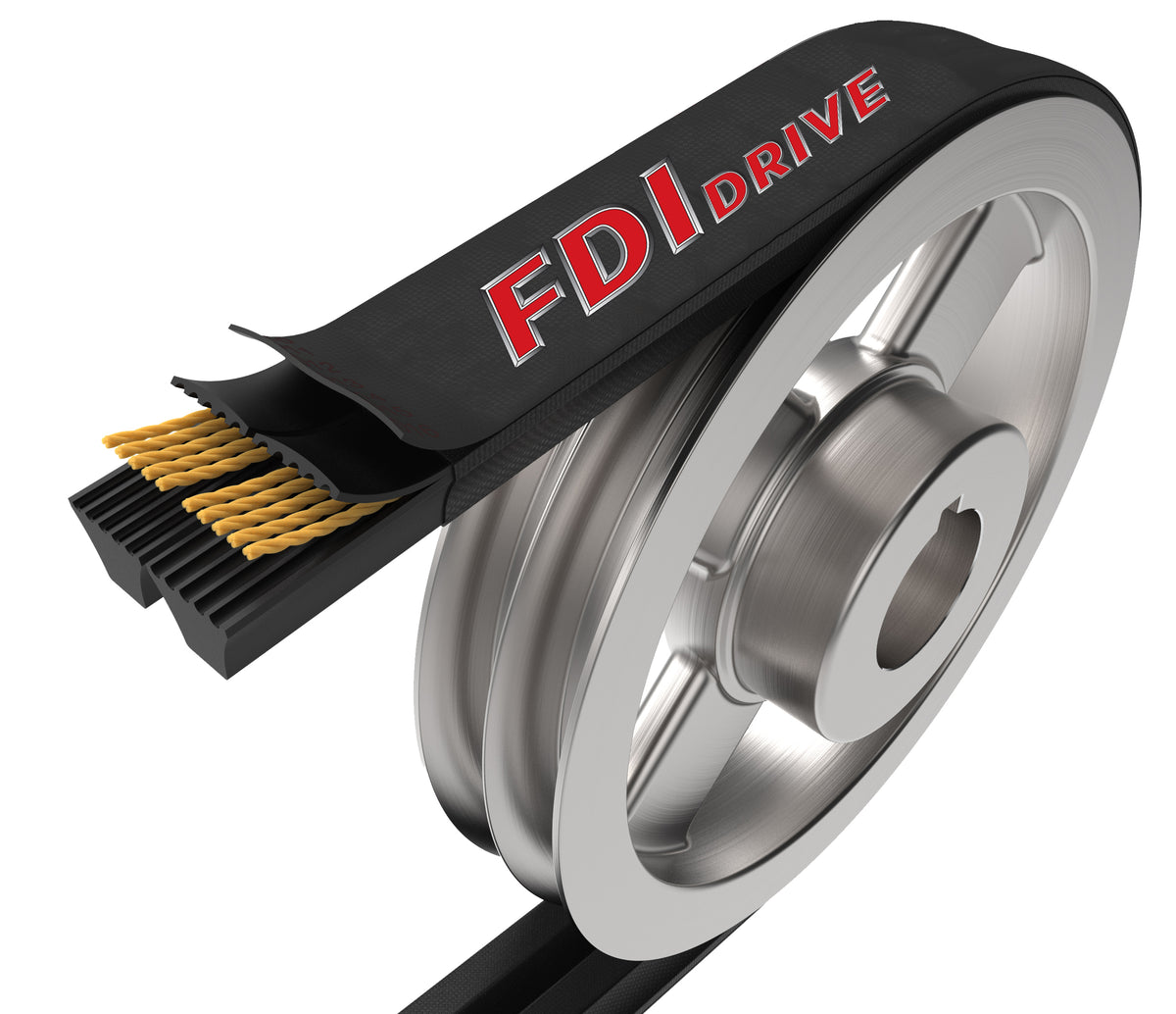 HQ Series AG VBelt, 1 1/4\" x 150\", Banded belt, 2 5/8\" Bands